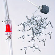 Stainless Steel Aquarium Oxygen Tube Clips 5mm Inner Diameter Hand Crimping Anti-Loose Pack of 20/30