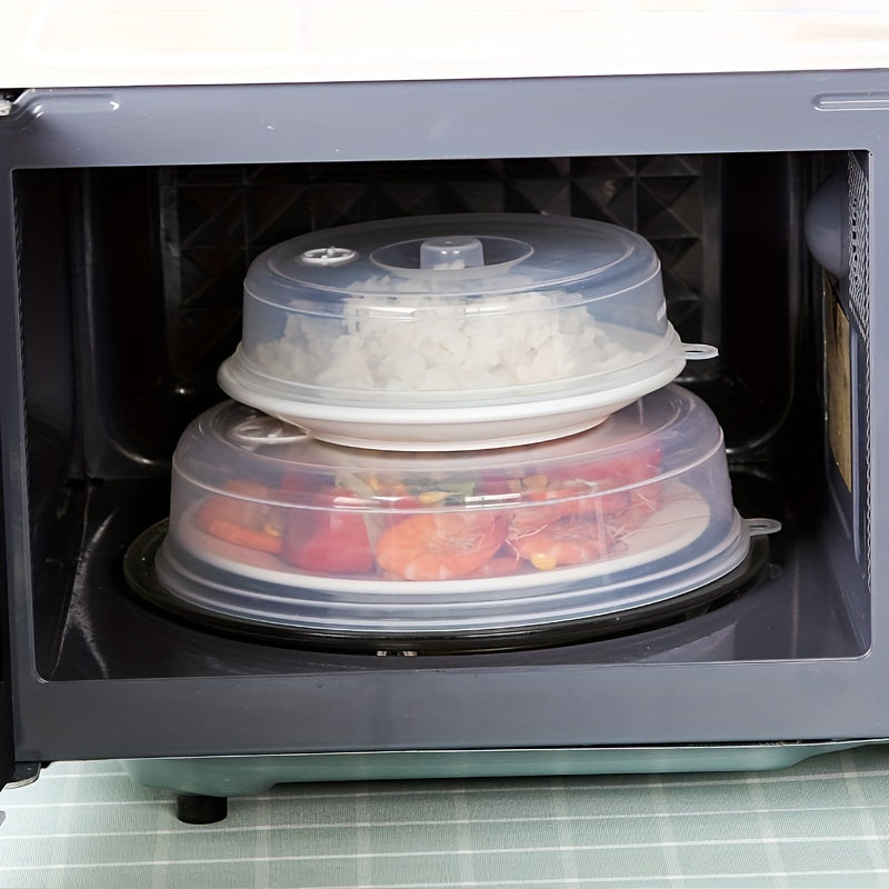 2 Pieces Microwave Oven Food Covers, Transparent Plastic, Anti-Splash Bowl Covers