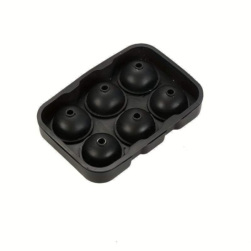 Silicone Ice Cube Tray 6 Large Round Cavities for Whiskey and Cocktails