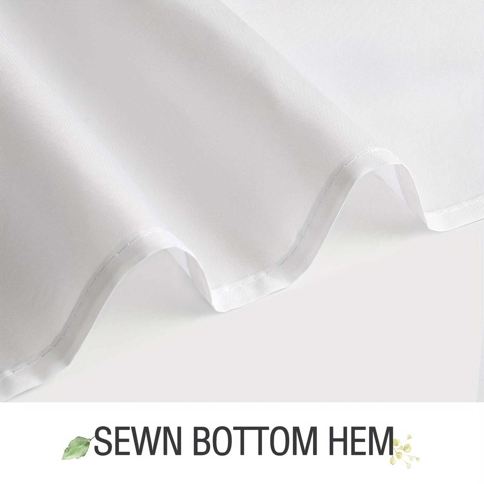 Waterproof Eucalyptus Shower Curtain with Watercolor Plant Leaves Floral Design Includes Hooks