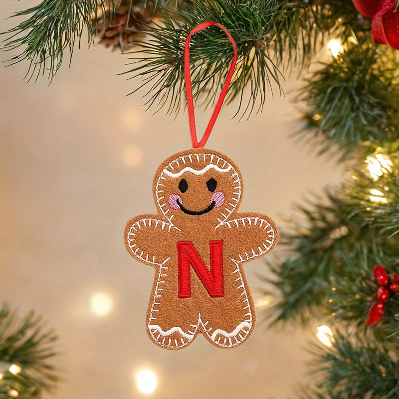 Fabric Gingerbread Man Christmas Ornament for Home and Kitchen Decoration