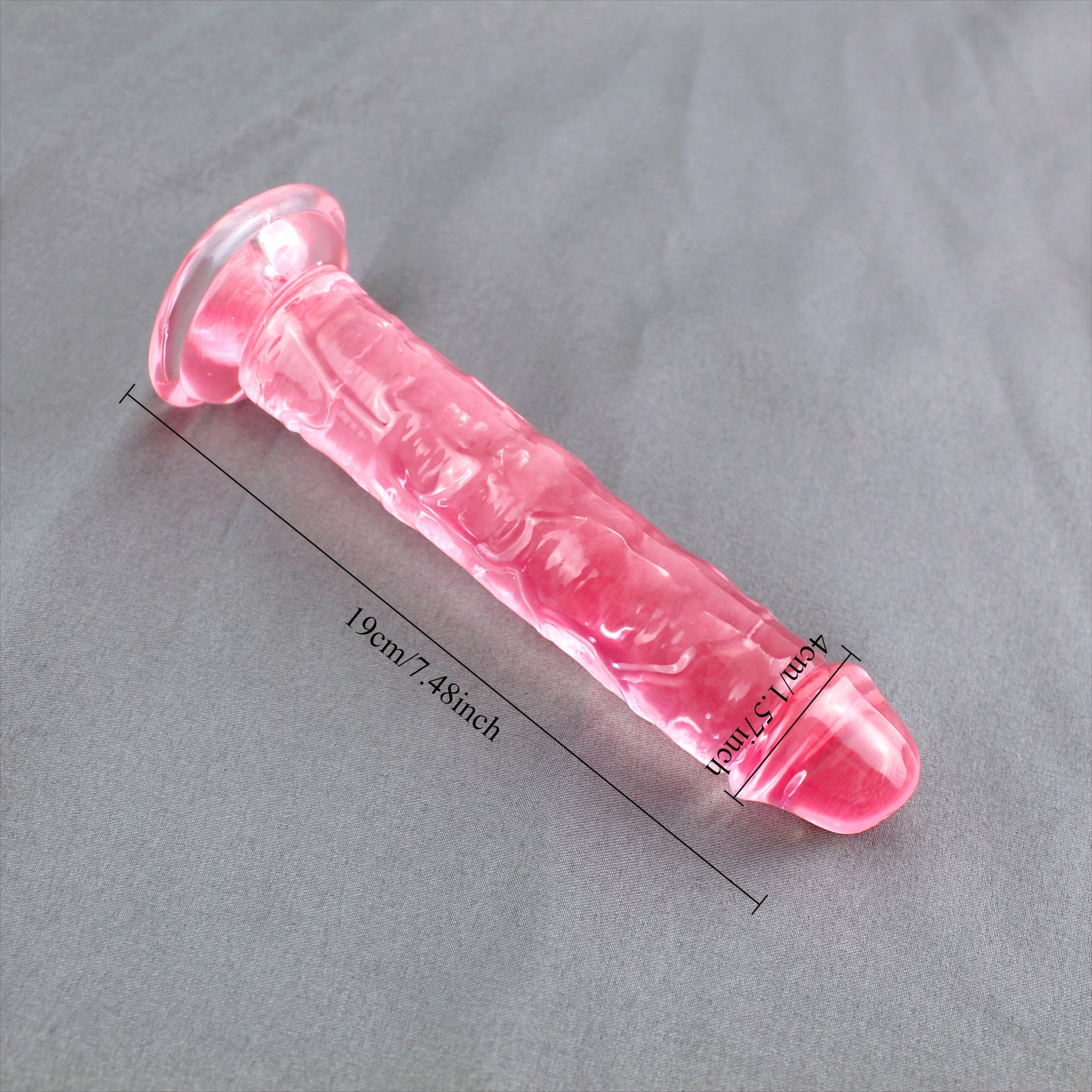 Large Clear Jelly Male Sex Toy with Suction Cup, Realistic Dildo