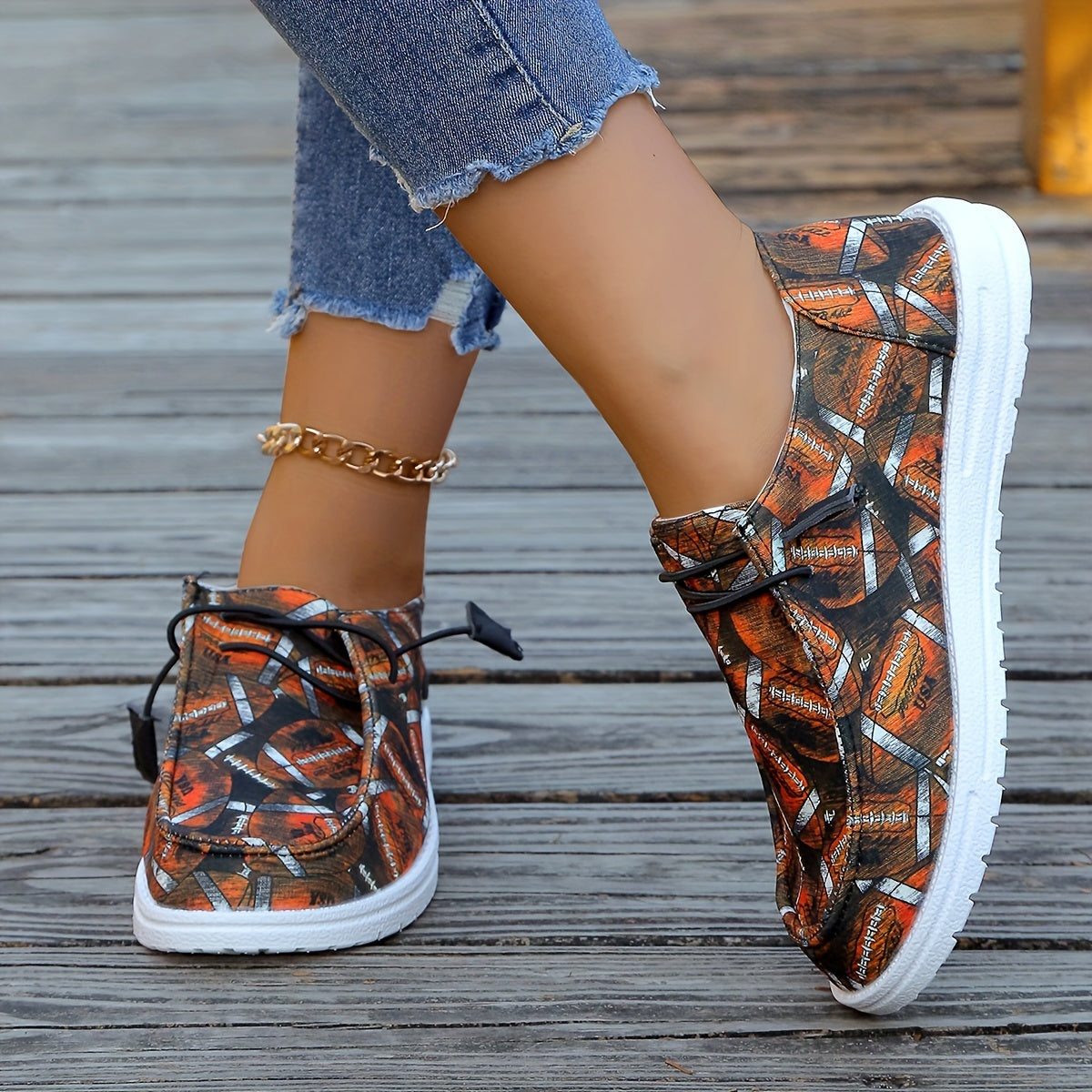 Women's Canvas Shoes Large Size Casual Cartoon Pattern All Seasons