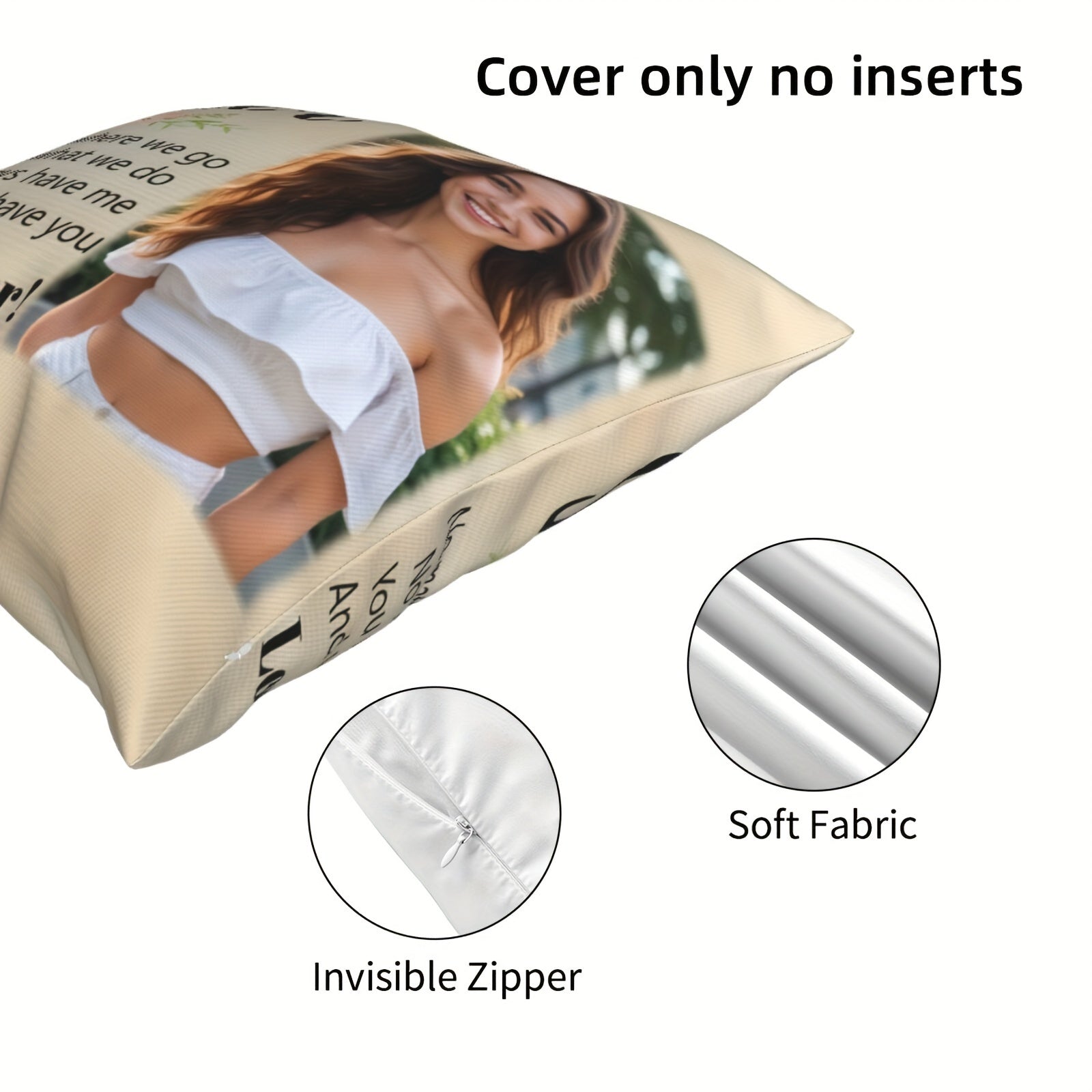 Customized Photo Pillowcase for Sister 45.72x45.72 cm Home Decor Gift