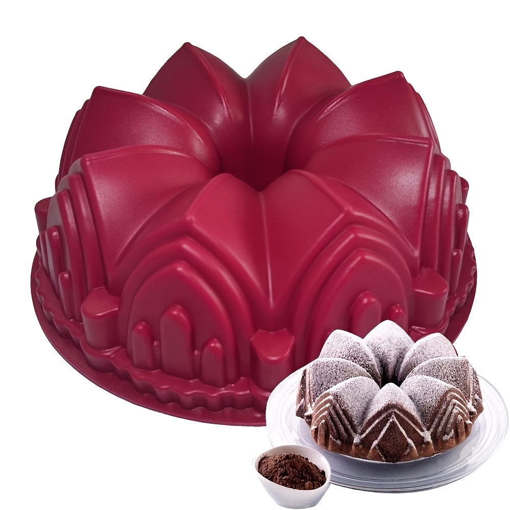 Silicone Castle Crown Cake Mold for Baking Large Cakes and Desserts