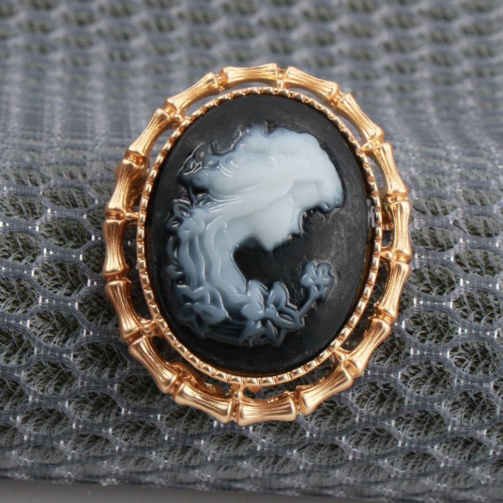 Women's Classic Gold Tone Brooch Pin for Formal Wear