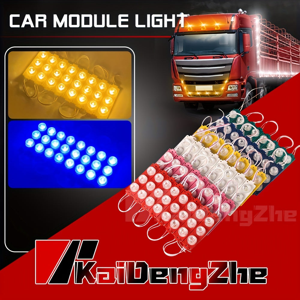8 Pcs LED Round Module for Truck Car Side Warning Lights DC12V 24V