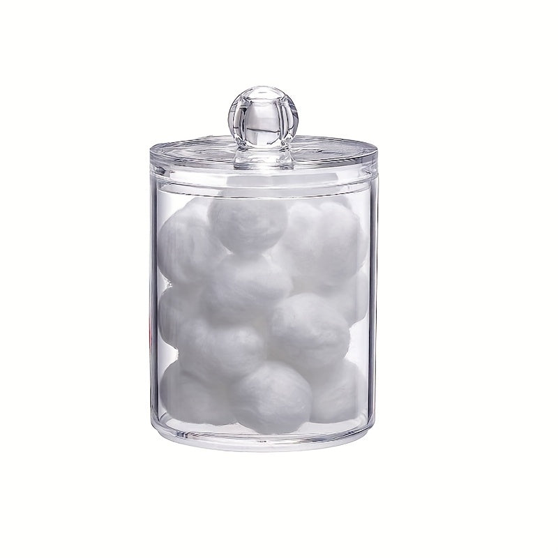 8oz Clear Bathroom Canister Storage Jar for Home Organization