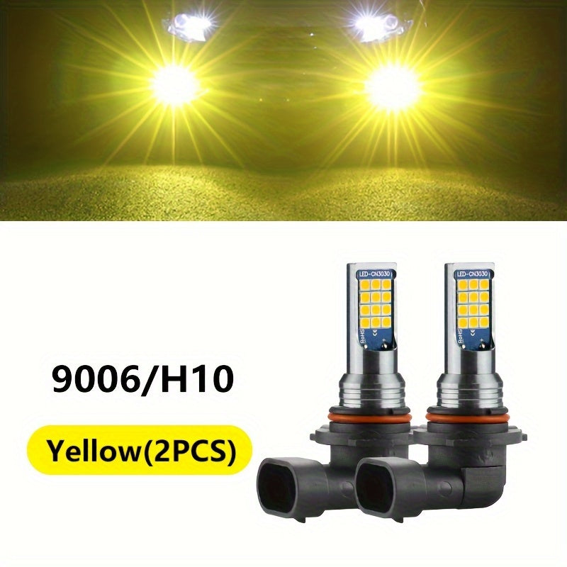 Car LED Fog Light Bulb 6000K White Ice Blue Yellow White 2 Pack