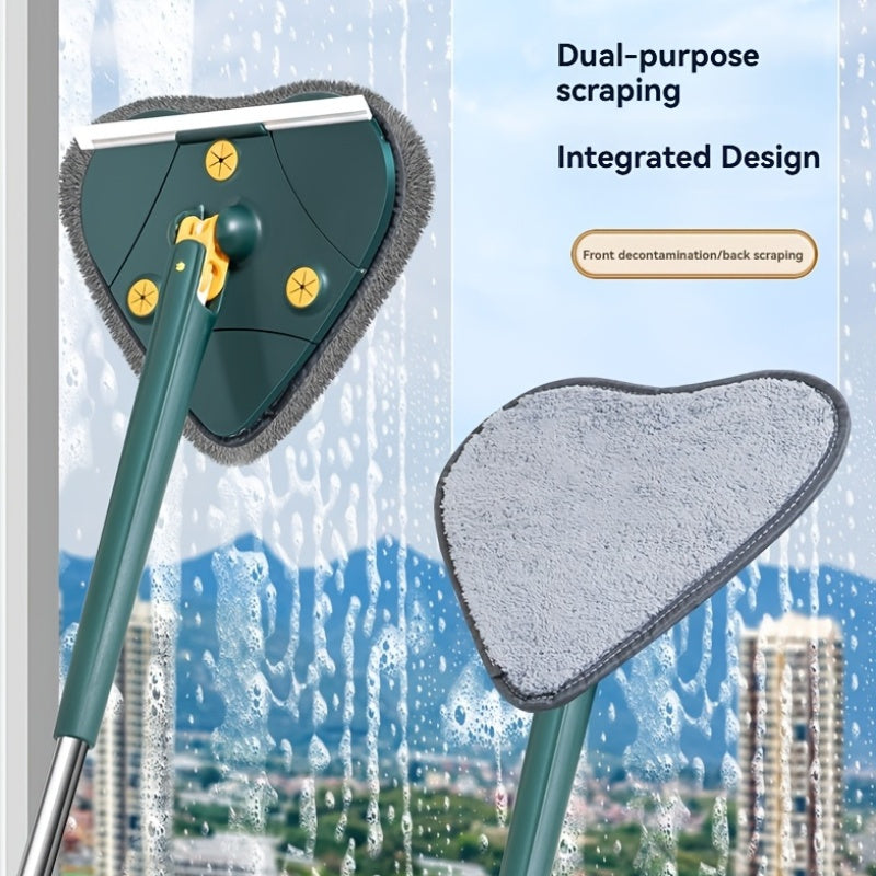 Bir parcha uchburchak mop, o'z-o'zidan buriladigan texnologiya, qo'l bilan yuvish shart emas, ichki qirqish, 360 daraja aylanish, yashash xonasi, yotoqxona, hammom, hojatxona va oshxona uchun ideal - Plastikdan tayyorlangan