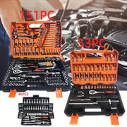 Auto Repair Tool Set 151pcs 53pcs 46pcs Drive Sockets Ratchet Wrench