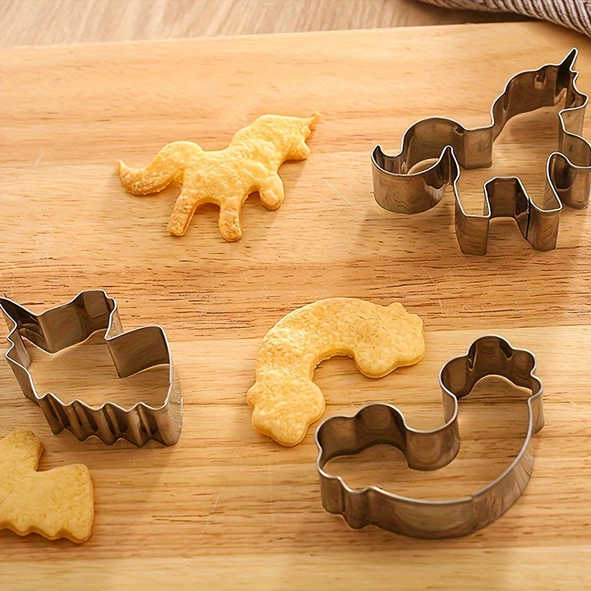 Набор из 3 формочек для печенья «Единорог», включая формочки для печенья, формочки для печенья и другие принадлежности для выпечки - Идеальные кухонные аксессуары