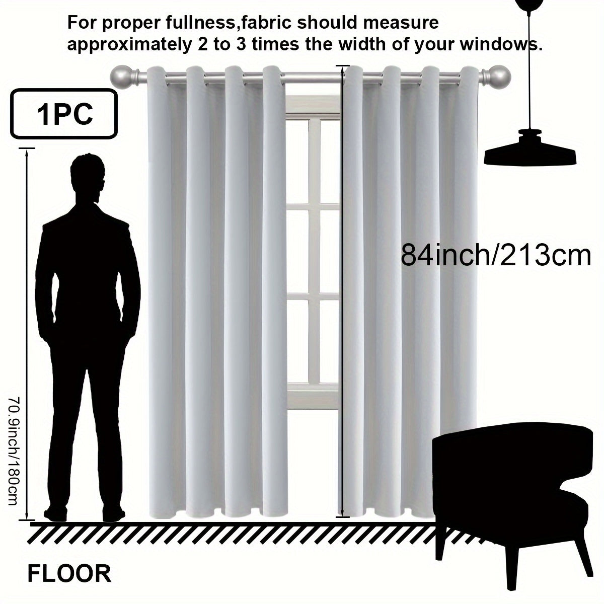 Insulation Blackout Circle Curtains for Bedrooms and Living Rooms Noise Blocker