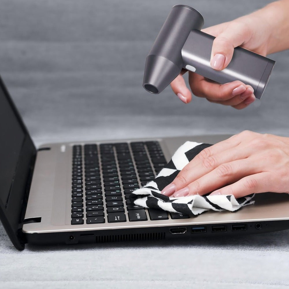 Portable High-Speed Turbo Fan with USB Charging for Cooling and Cleaning