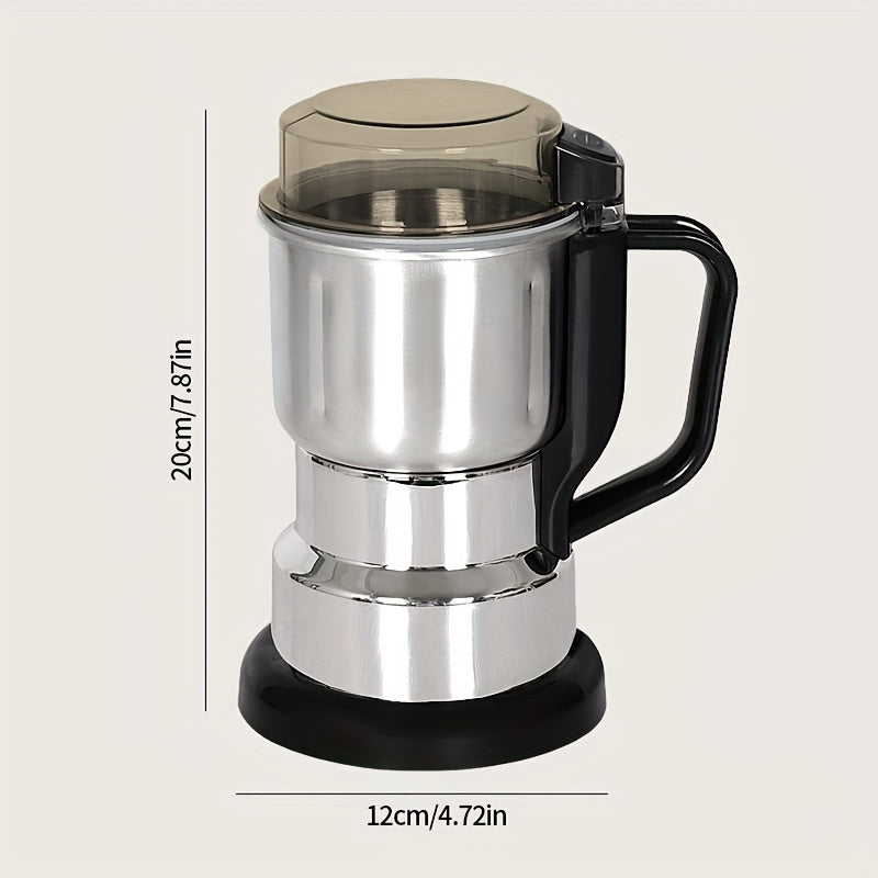 220V Stainless Steel Electric Grinder for Home Use with 8-Blade Design Fine Powder Multifunctional for Grains Herbs