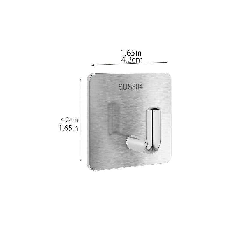 Juego de 3 ganchos adhesivos de acero inoxidable para paredes para almacenamiento en cocina y oficina