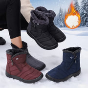 Women's Winter Thick Warm Fleece Short Boots Flat Large Sizes 36-44