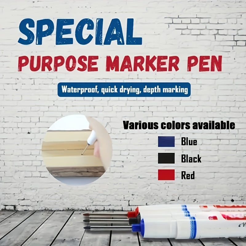 15pcs Oil-Based Carpenter's Marking Pens for Wood Ceramic Bathroom