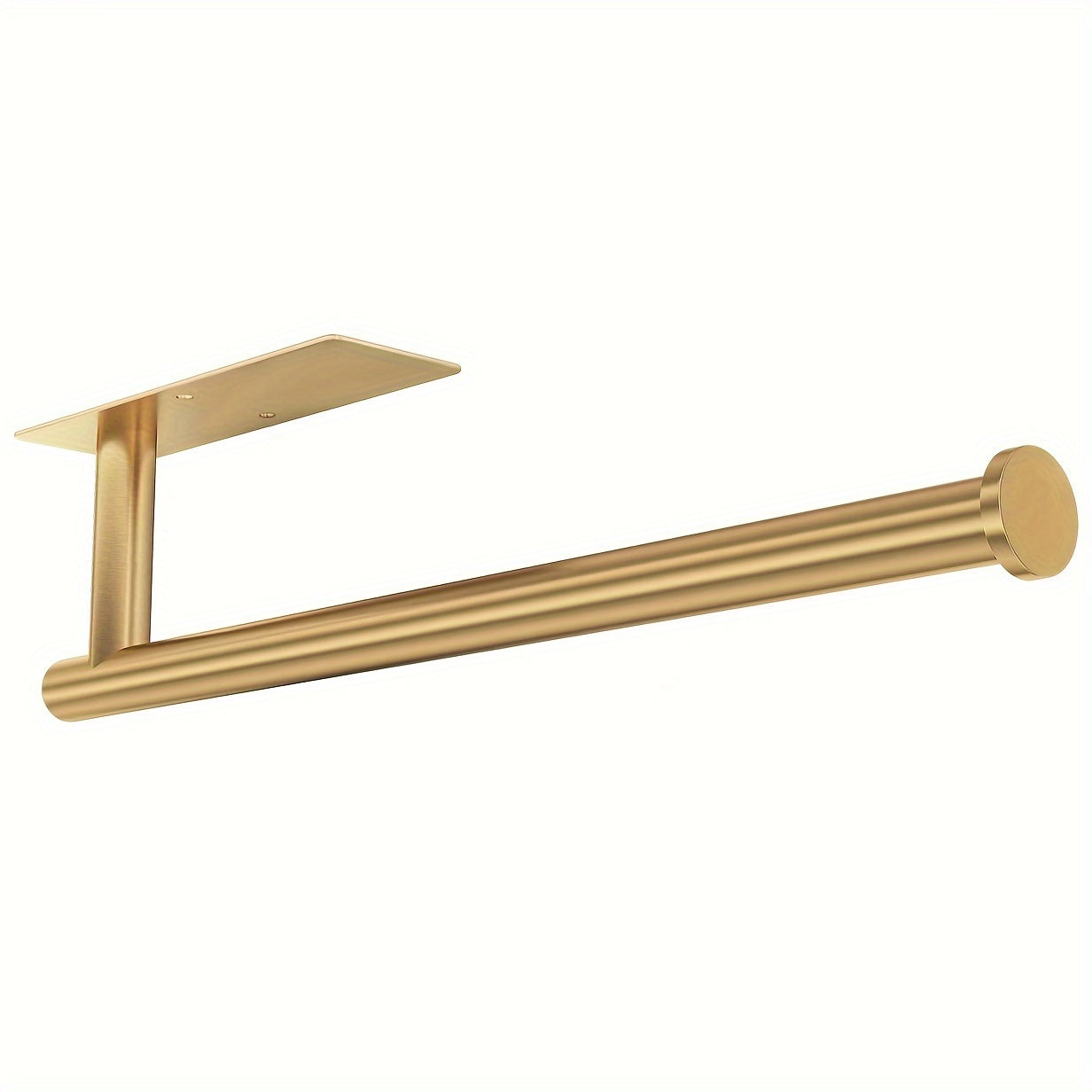 Stainless Steel Wall-Mounted Gold Kitchen Paper Holder No Punching Storage