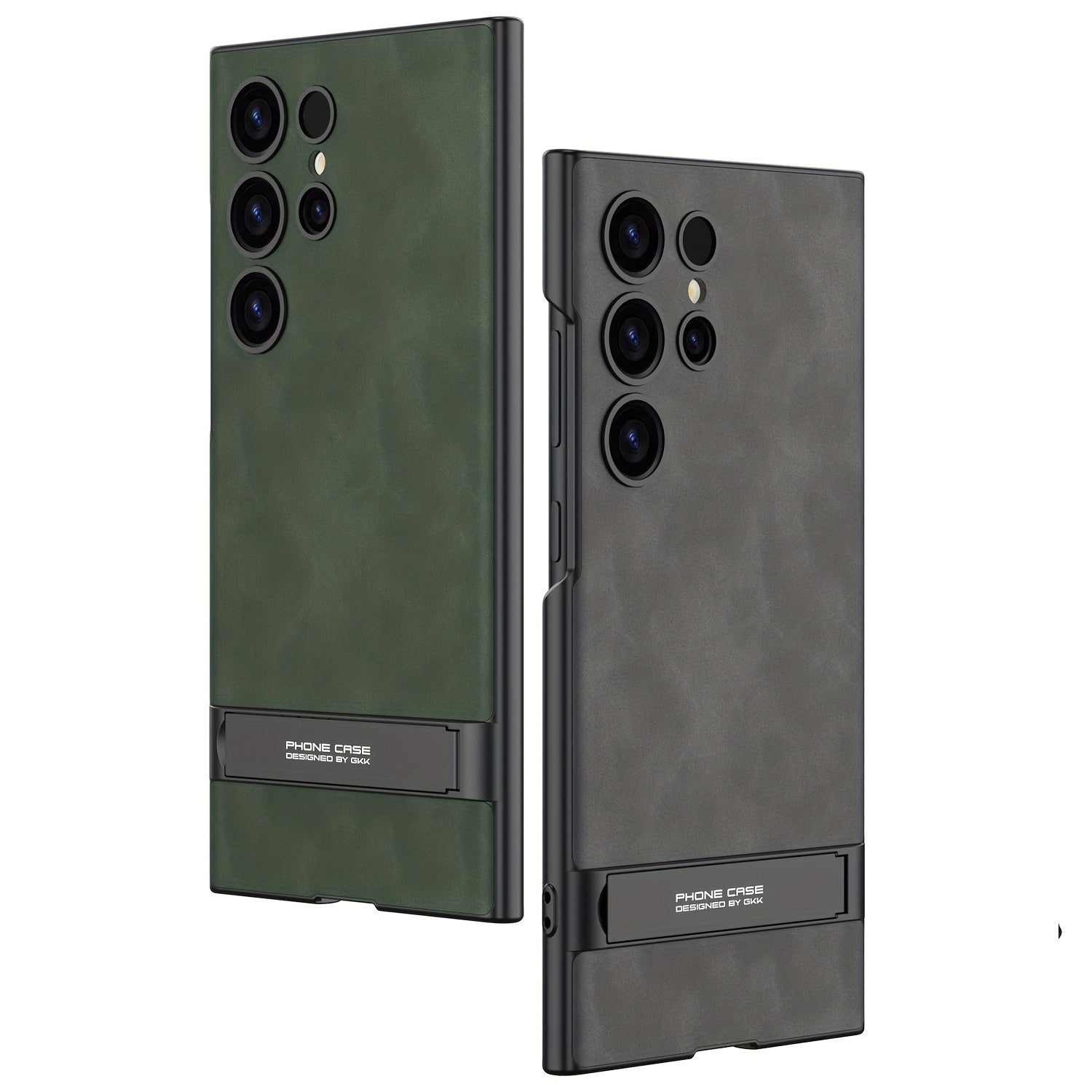 Suede Textured Phone Case for Samsung S24 Ultra with Invisible Stand Wireless Charging Pen Holder