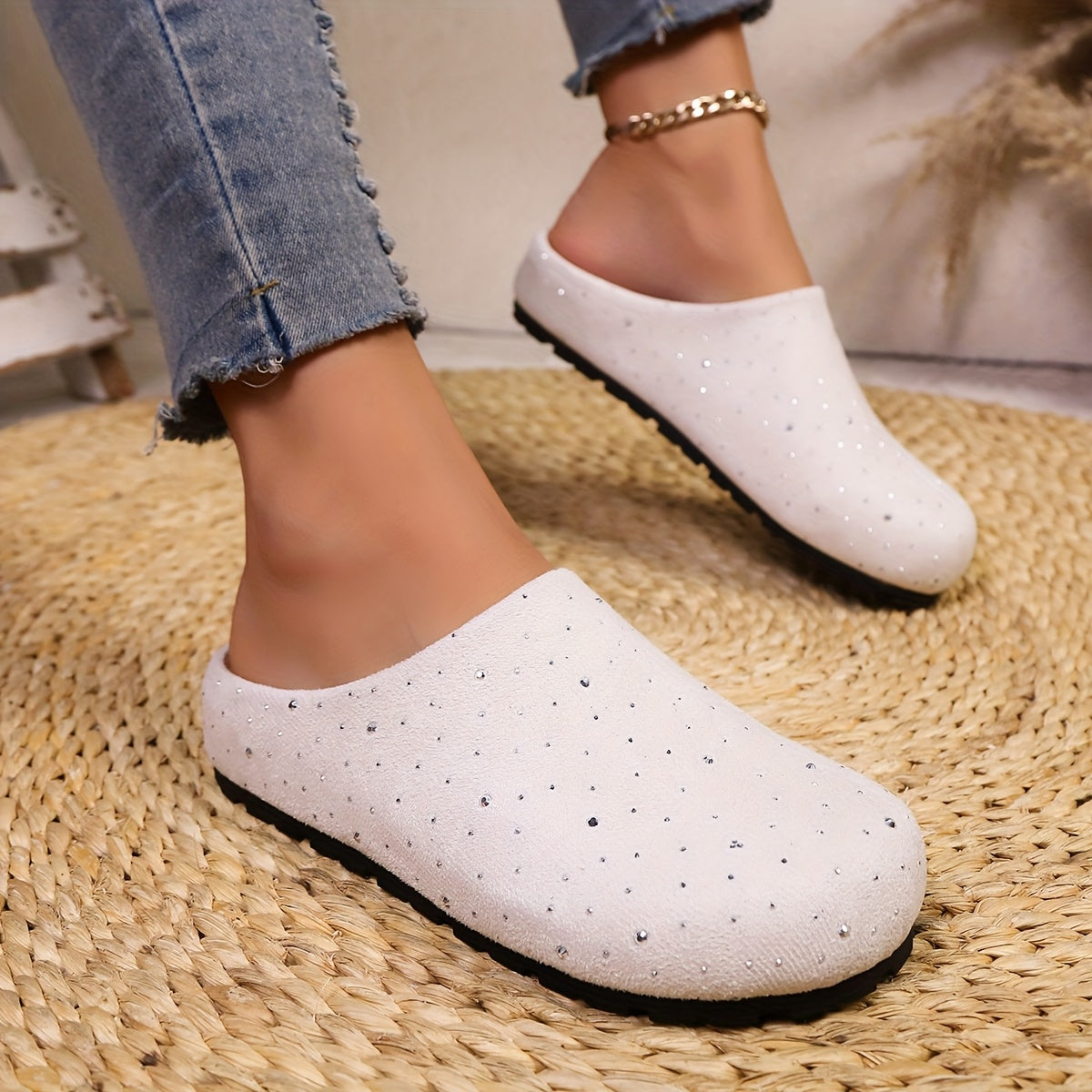 Women's Slip-On Platform Shoes Cushioned Sole Non-Slip Rubber Indoor Outdoor
