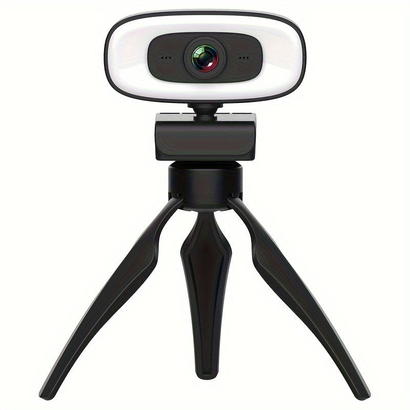 4K Ultra HD Webcam with Auto Focus Built-in Microphone and 360° Rotating Base