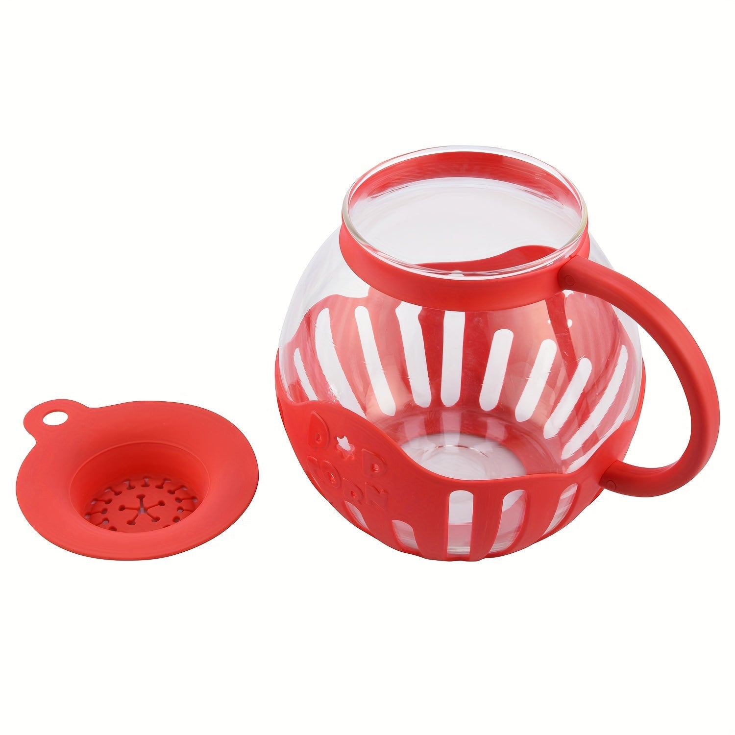 2.25 Quart Microwave-Safe High Borosilicate Glass Popcorn Popper