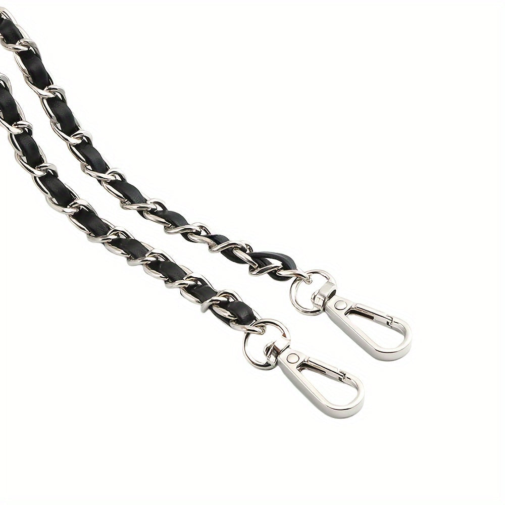 Faux Leather Chain Strap 1cm Wide 47.2 Inches for Handbags and Purses
