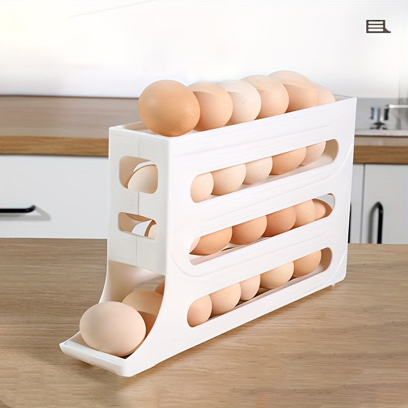 Egg Storage Rack for Refrigerator 4-Tier Space-Saving Large Capacity