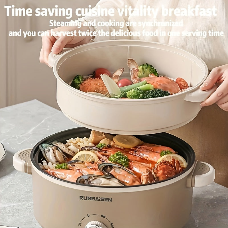 Электрический горячий горшок с двойным слоем 24 см для домашнего использования и вечеринок