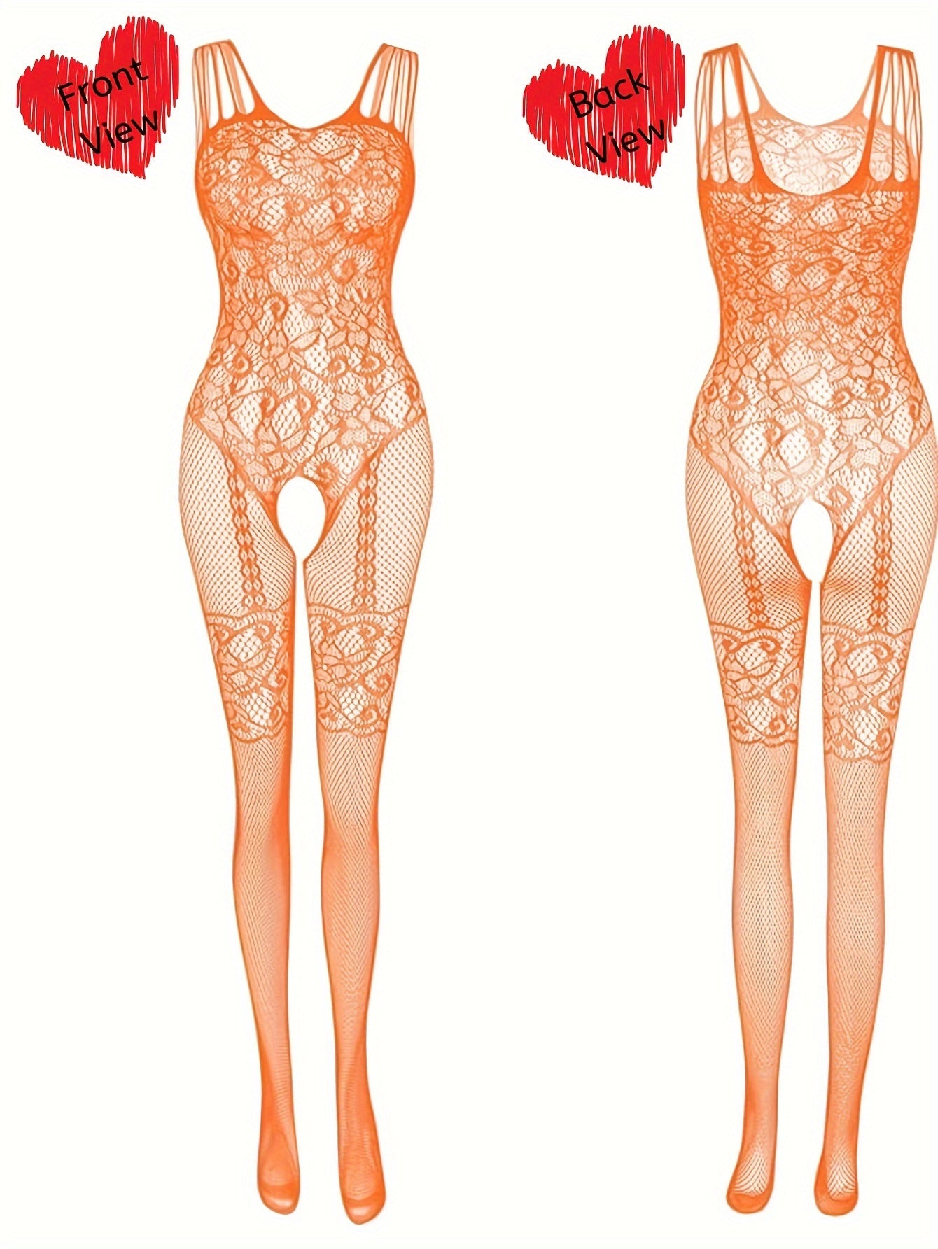 Women's Colorful Jacquard Fishnet Bodystocking with Free Lingerie and Underwear