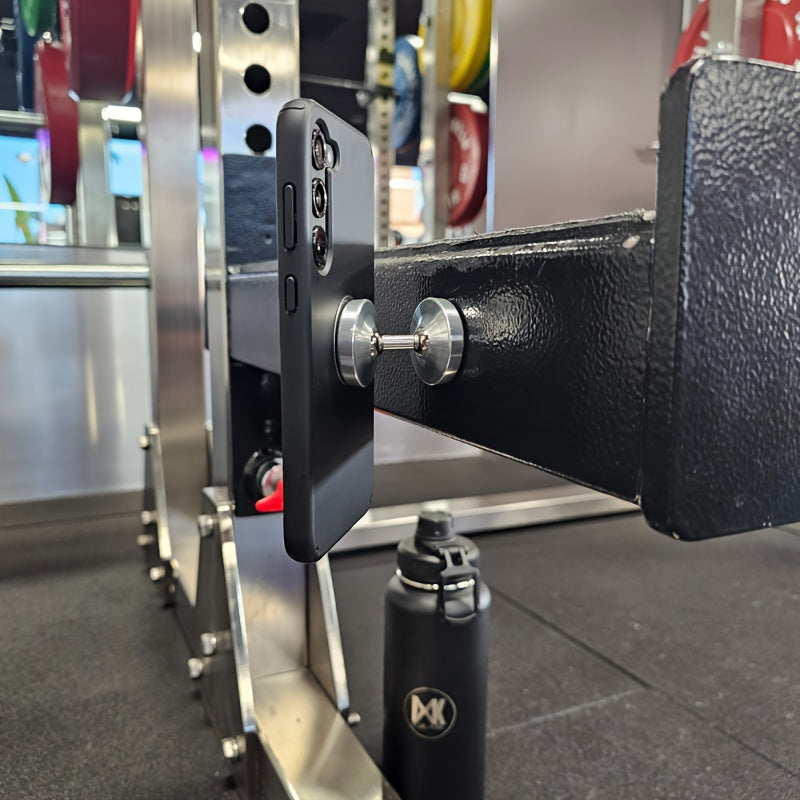 Magnetic Phone Holder for Gym and Vehicle Aluminum Alloy 360° Rotation