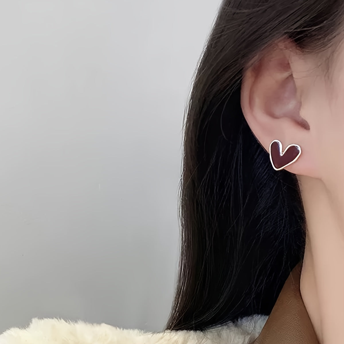 Women's Red Heart Stud Earrings Zinc Alloy Casual Jewelry