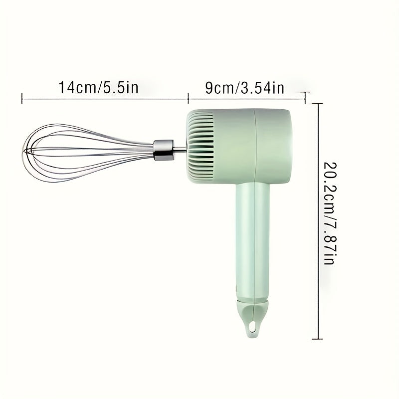 Cortador eléctrico multifunción con carga USB, 3 cuchillas afiladas, para ajo, pimientas, huevos y crema