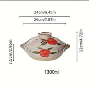 Керамическая кастрюля с японским влиянием - разработана для высоких температур, безопасна для приготовления на газовой плите дома