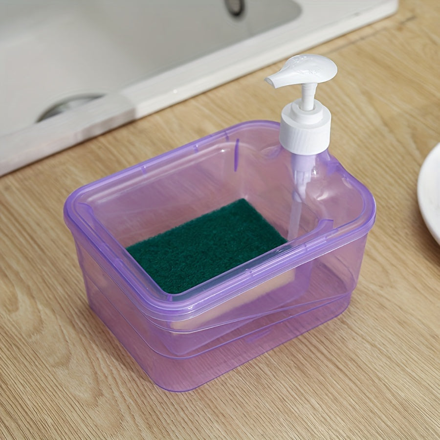 Dispensador automático de jabón para cocina y baño con cepillo para lavar platos