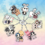Acrylic Cartoon Animal Keychain Double-Sided Charm for Bags and Keys Gift for Fans