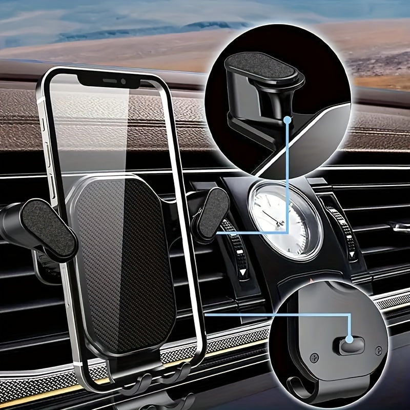 Soporte universal para teléfono de coche, clip de ventilación de ABS, ángulo de visión ajustable