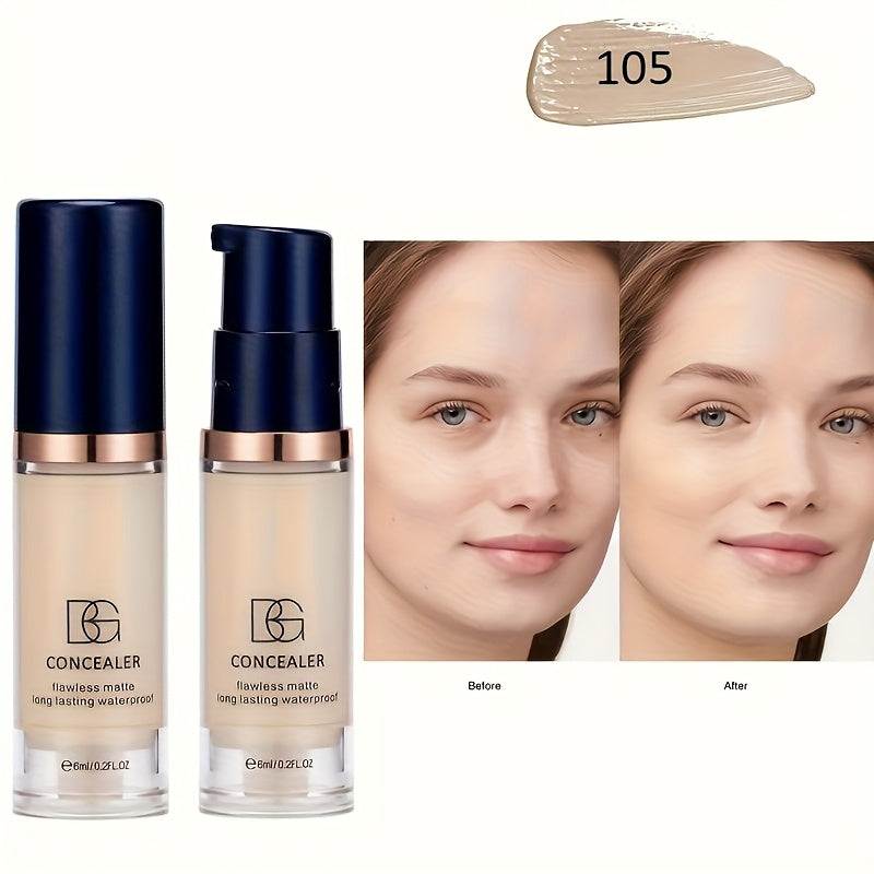 Mujeres Viaje Mini Corrector Base de Maquillaje a Prueba de Agua Tono Oscuro