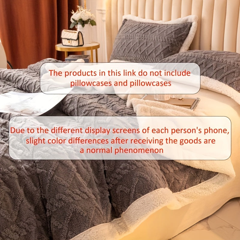 Jacquard Knit Polyester Bed Blanket with Geometric Pattern Thick Fleece Throw for All-Season Sofa Bed Cover