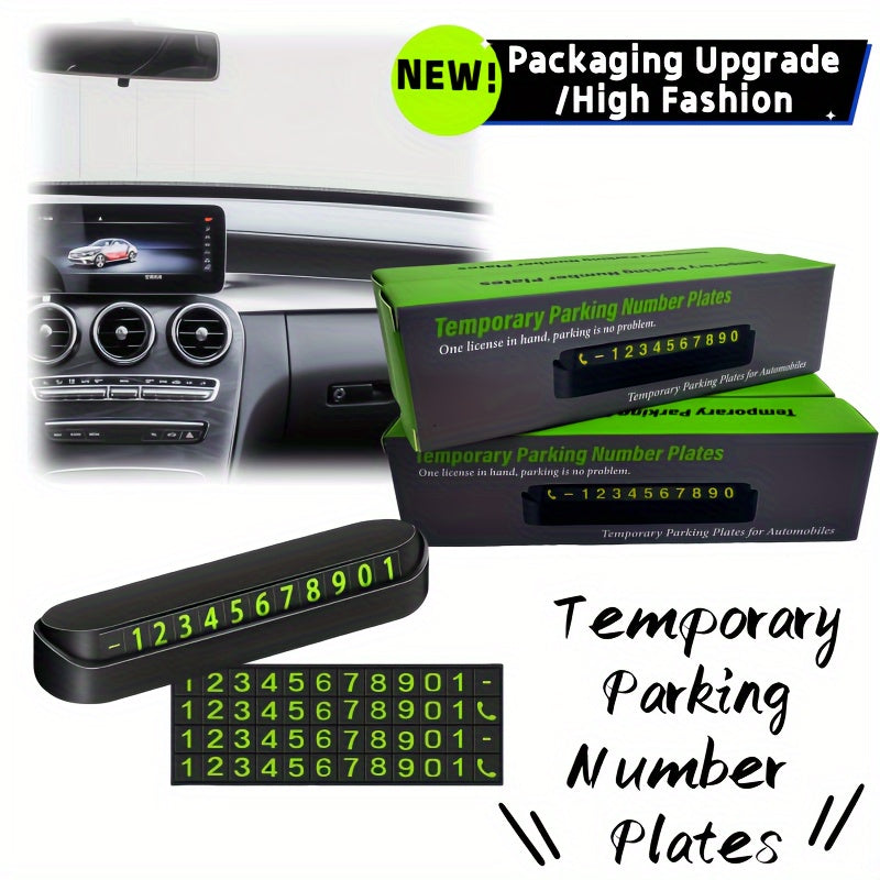 Plastic Temporary Parking Card with Phone Number and Car Plate for Automated Parking