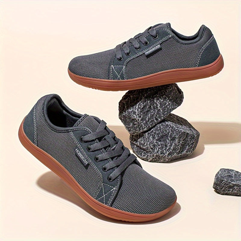 Unisex Wide Toe Trekking Shoes Breathable Mesh Rubber Sole Casual Outdoor Hiking