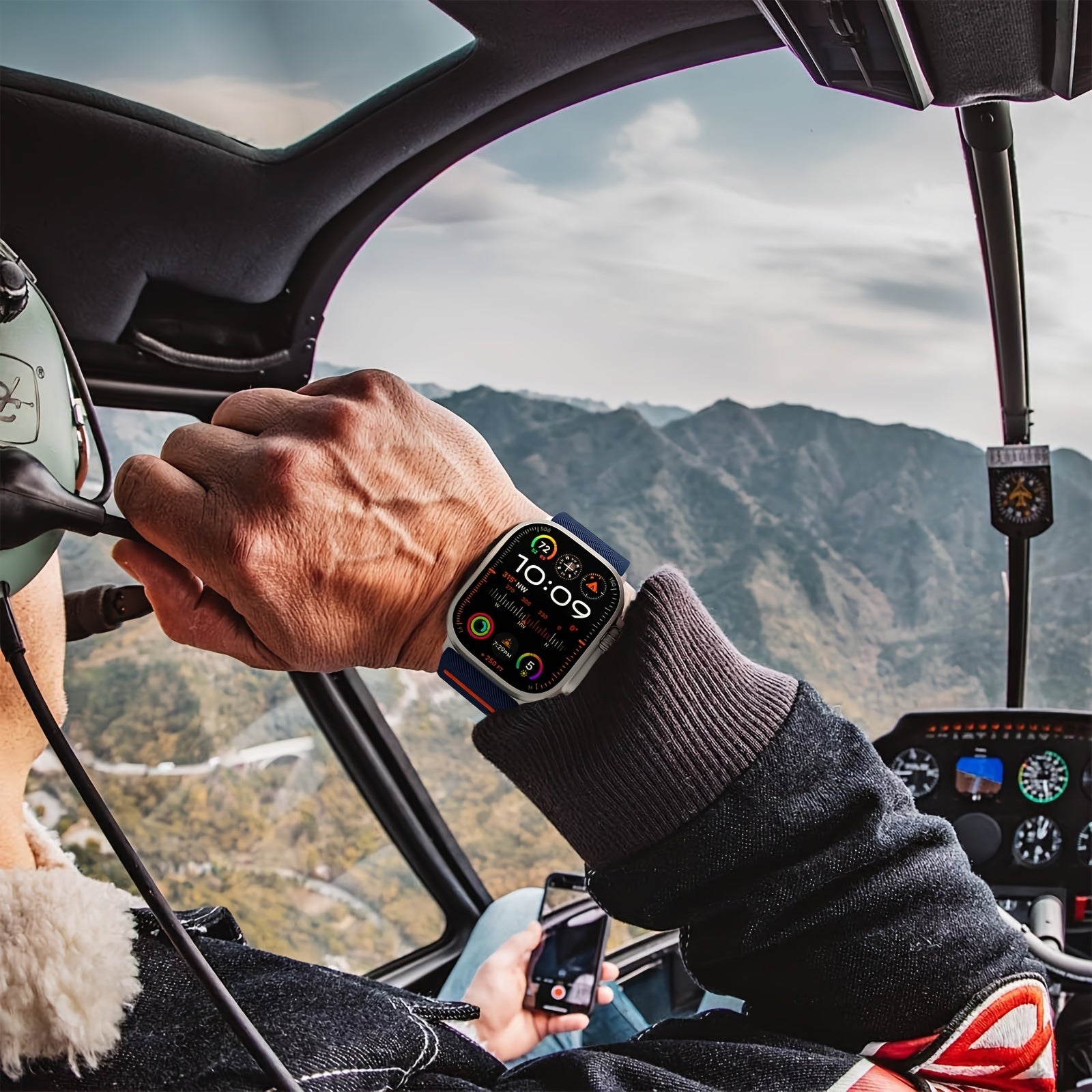 Stretchy Nylon Sport Band for Apple Watch Ultra Series 42mm 49mm Men Women