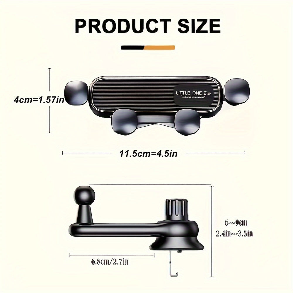 Universal PVC Phone Mount Air Vent Holder Adjustable Clip