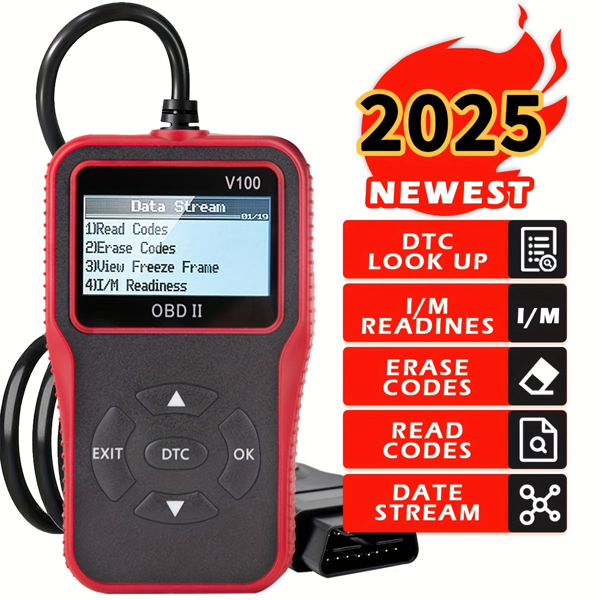 OBD2 Автомобильный диагностический сканер, считыватель кодов, сканер неисправностей двигателя, инструмент для сканирования автомобиля