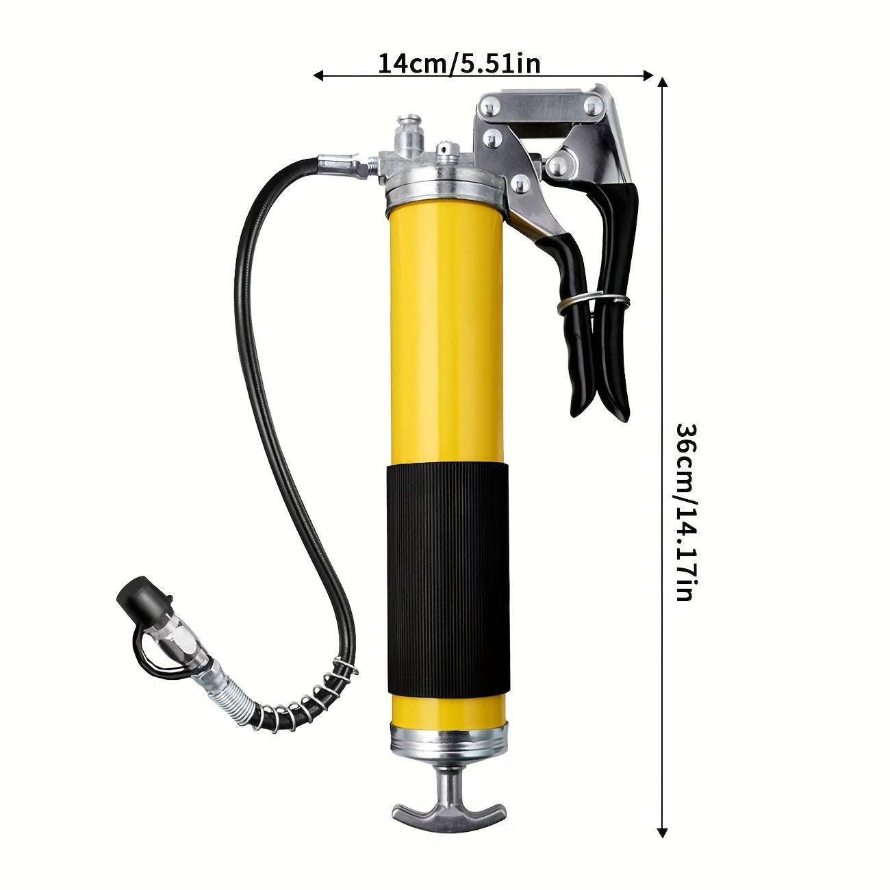 Kit de pistola de aceite de uso pesado con presión de 8000 PSI, carga de 14 oz y manguera de 45.72 cm