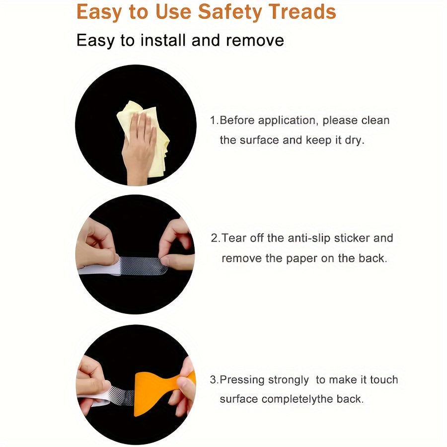 24 Non-Slip Bath Mat Stickers for Bathtubs Showers and Stairs PET Material