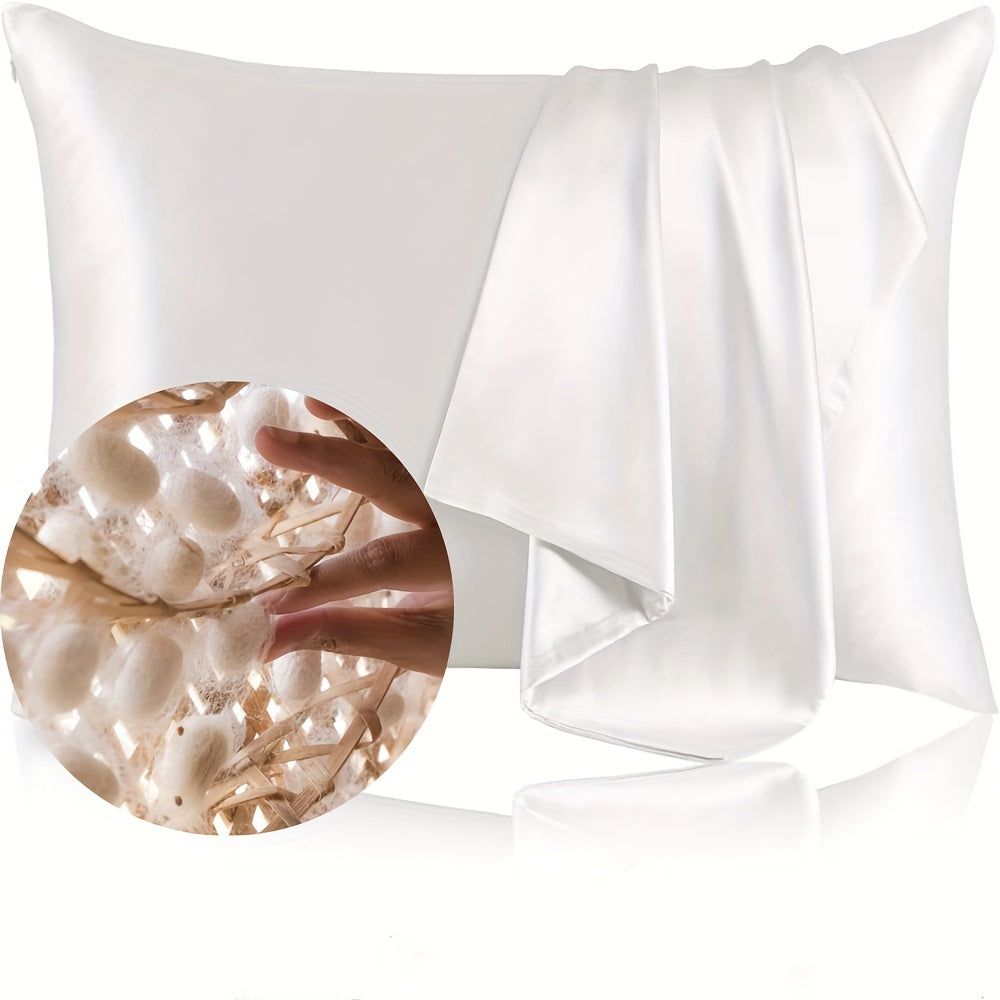 Silk Pillowcase for Hair and Skin 19mm Double-Sided Champagne Colored