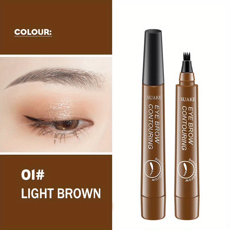 Waterproof Microblading Eyebrow Pencil with Micro-Fork Tip for Natural Makeup