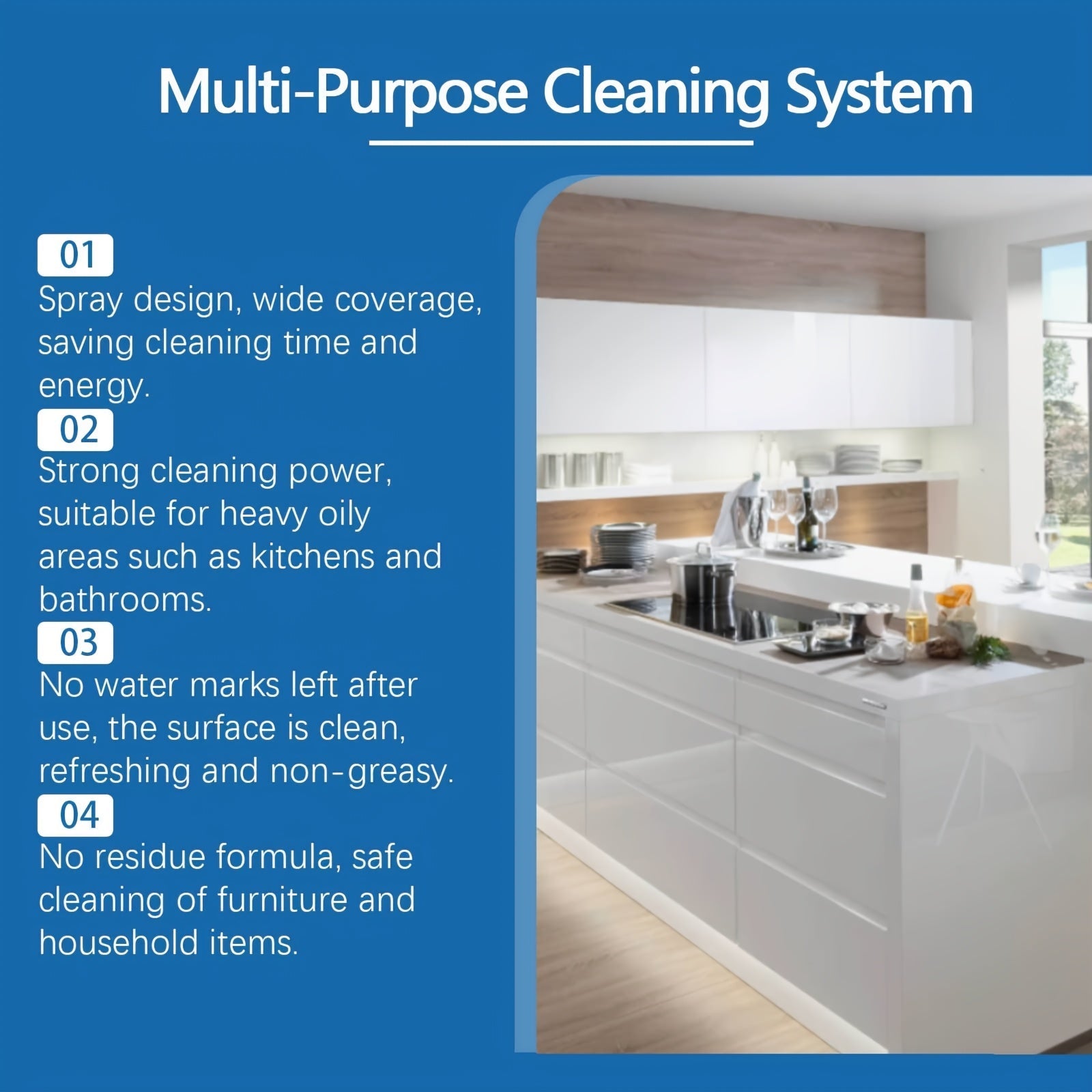 Jaysuing ko'p maqsadli oshxona yog' tozalagichini taqdim etamiz: oshxona va hammomdagi og'ir yog' joylari uchun mukammal bo'lgan kuchli va samarali dog' va chang tozalovchi. Metall yuzalar uchun xavfsiz, qoldiqsiz suyuq formula natriyni o'z ichiga oladi.